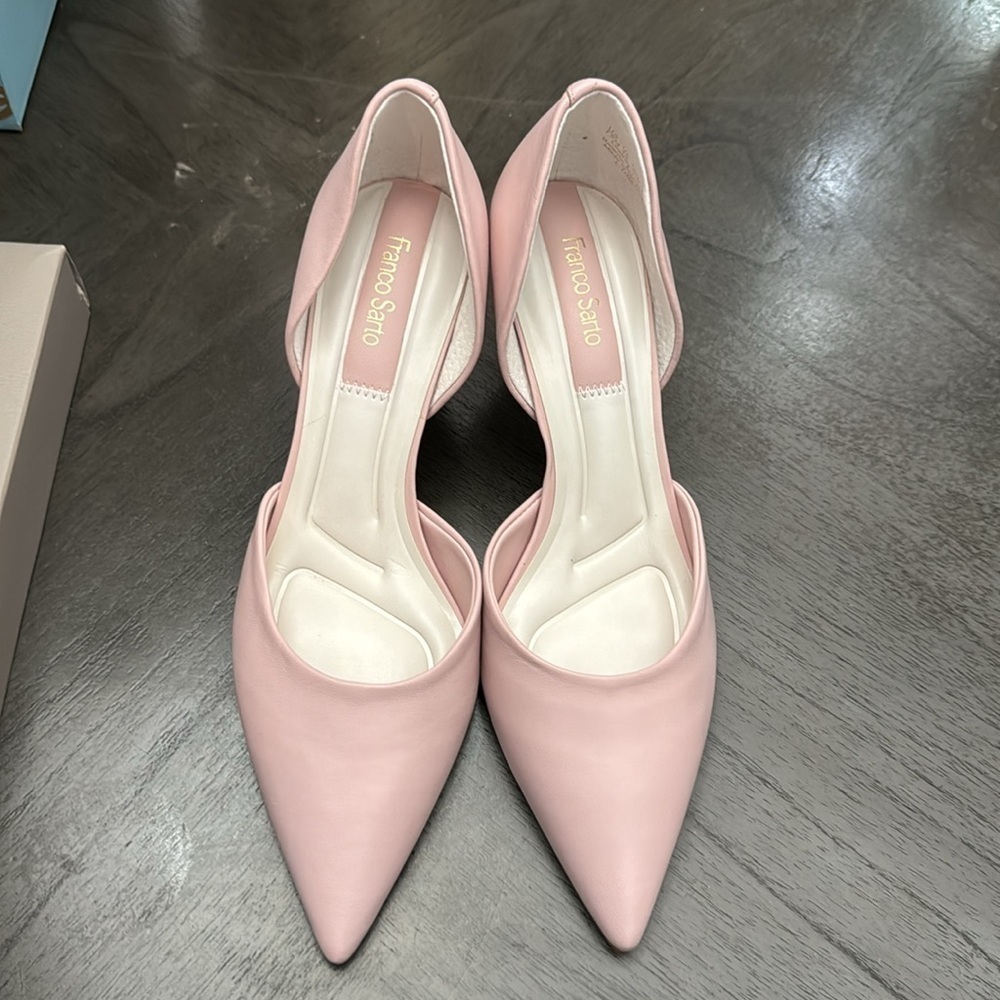FRANCO SARTO Trix Pumps Women's Shoes In Pink Leather - Picture 4 of 7